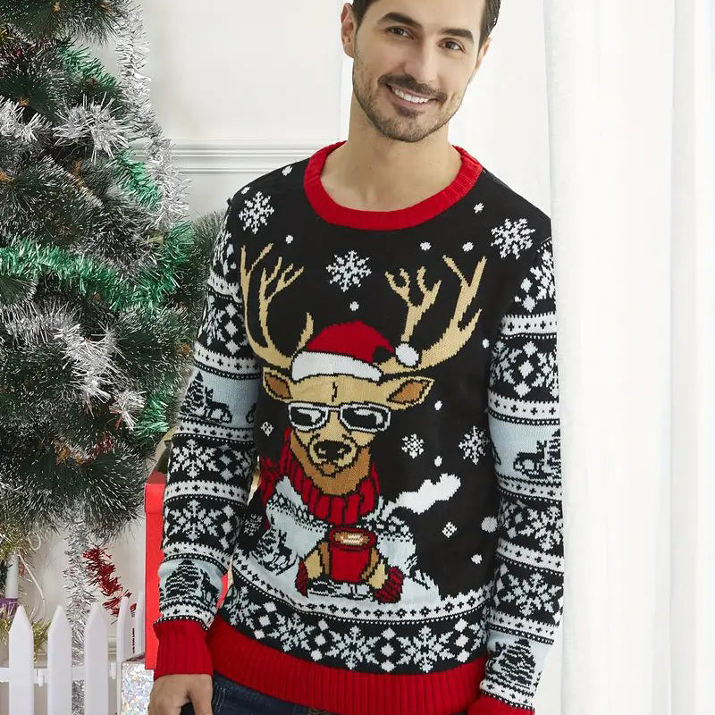 The Cool Reindeer Christmas Ugly Sweater