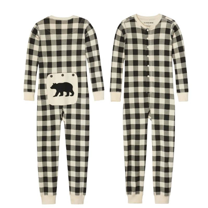 Cream and Black Plaid Family Matching Christmas Jumpsuits