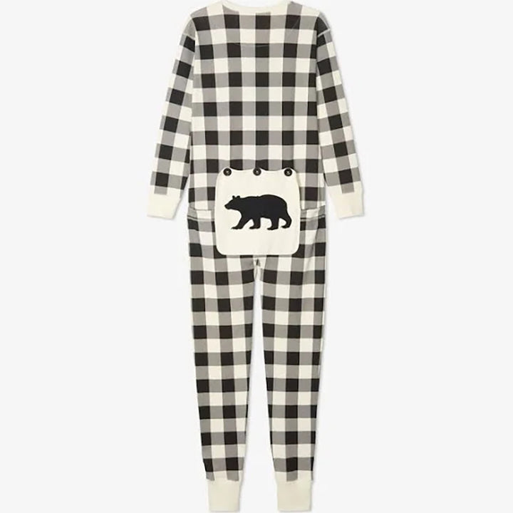 Cream and Black Plaid Family Matching Christmas Jumpsuits