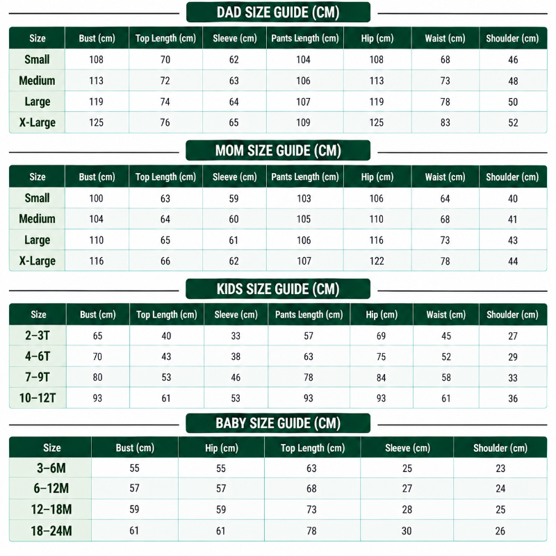 Size Chart CM