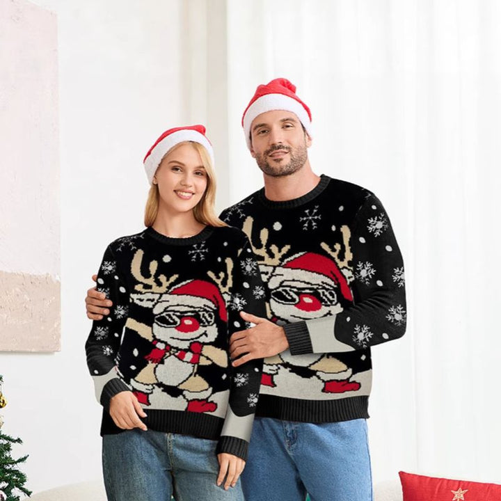 Cool Reindeer Crewneck Family Matching Christmas Jumpers