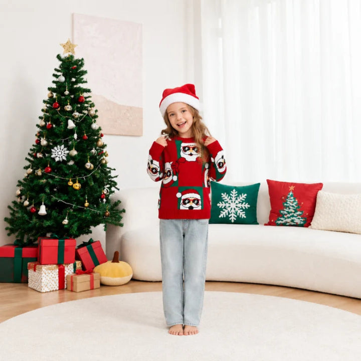 Cute Santa Family Matching Christmas Jumpers
