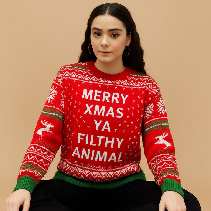 Filthy Animal Unisex Christmas Ugly Sweater