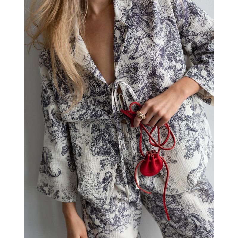 front tie pajamas