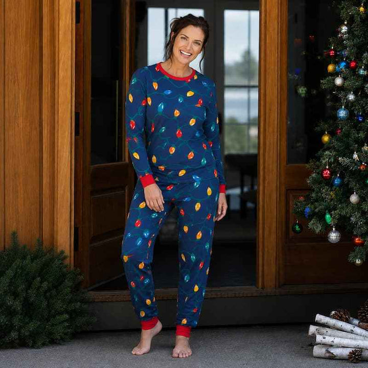 Lights Matching Family Christmas Pyjamas