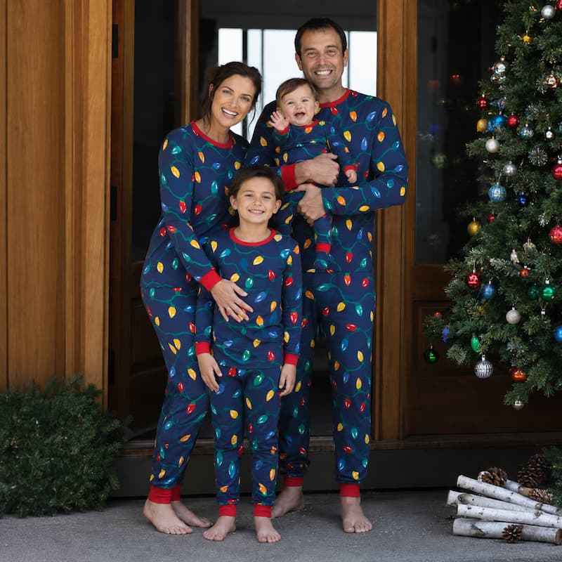 Lights Matching Family Christmas Pyjamas