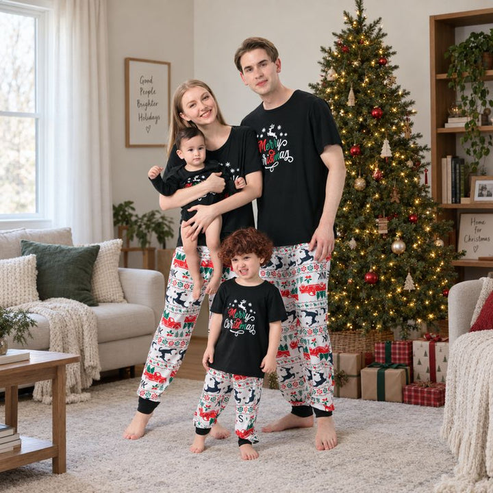 Merry Christmas T-shirt Pyjama Set