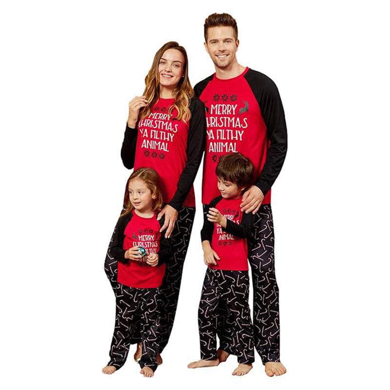 Merry Christmas Ya Filthy Animal Family Matching Christmas Pyjamas