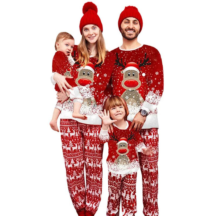 Moose In Snow Family Matching Christmas Pyjamas