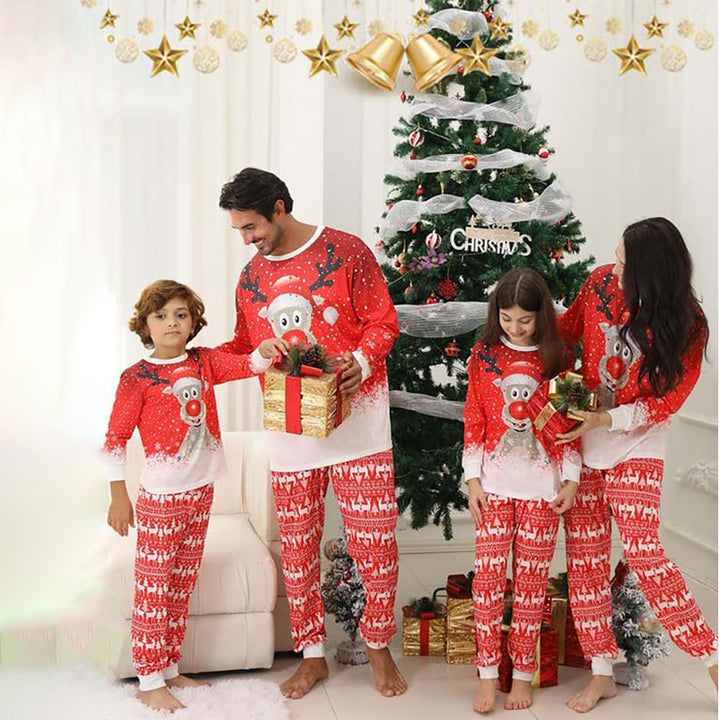 Moose In Snow Family Matching Christmas Pyjamas