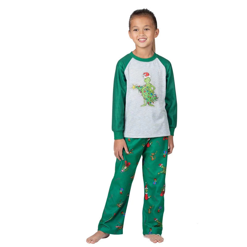 Naughty Grinch Family Matching Christmas Pyjamas Pajama Village UK