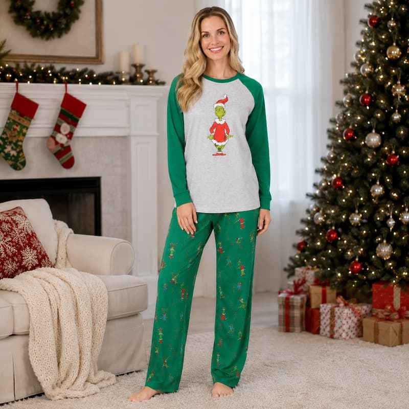 Naughty Grinch Family Matching Christmas Pyjamas
