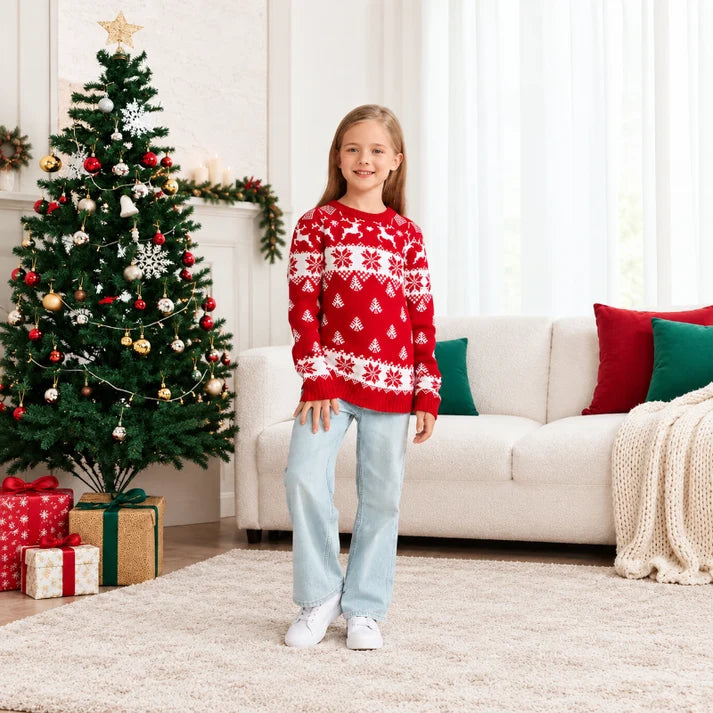 Nordic Snowflake Pattern Christmas Jumper