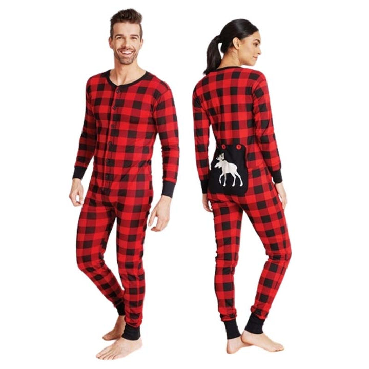 Plaid Moose Family Matching Christmas Pyjamas