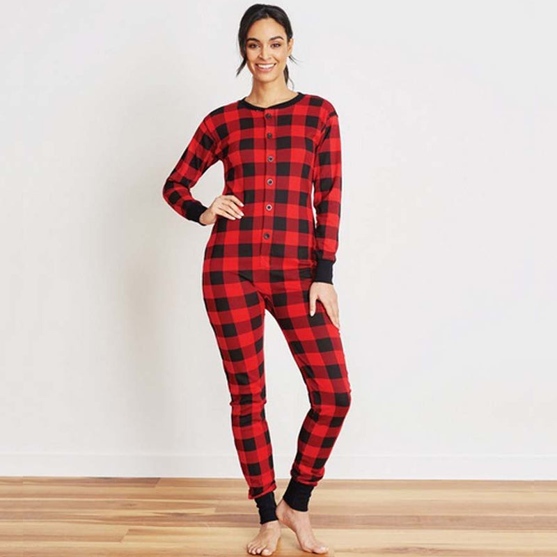 plaid moose family matching christmas pyjamas