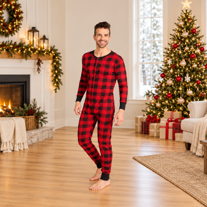 Plaid Moose Family Matching Christmas Pyjamas