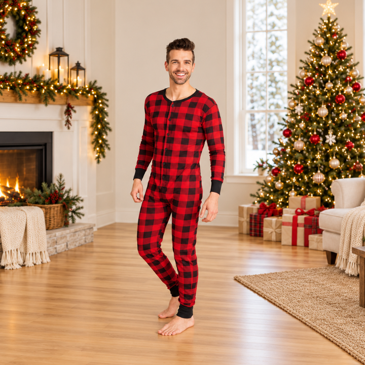 Plaid Moose Family Matching Christmas Pyjamas
