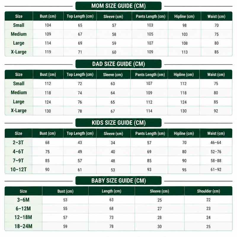 Size Chart CM