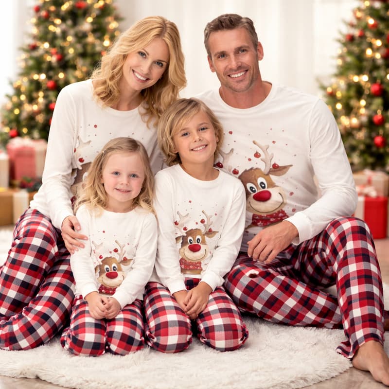 Reindeer Family Matching Christmas Pyjamas