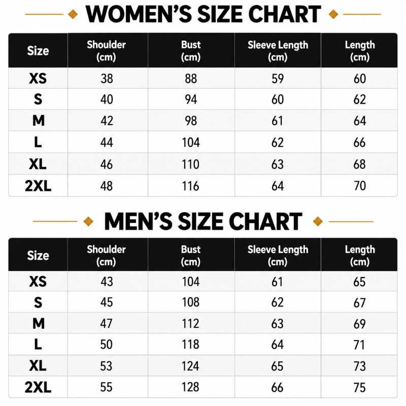 Size Chart CM