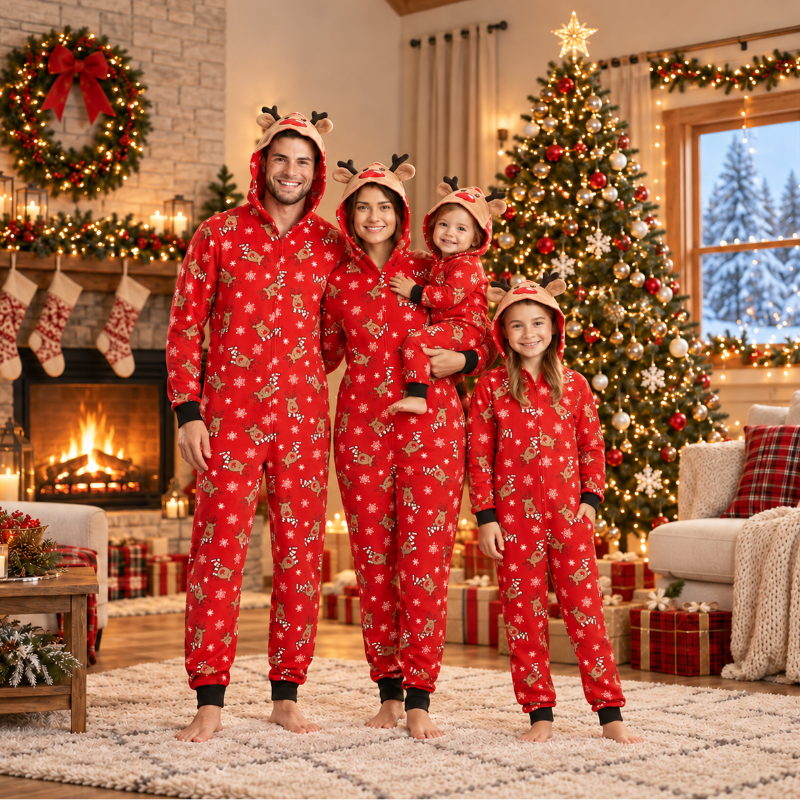 Reindeer Snuggle Matching Family Onesies