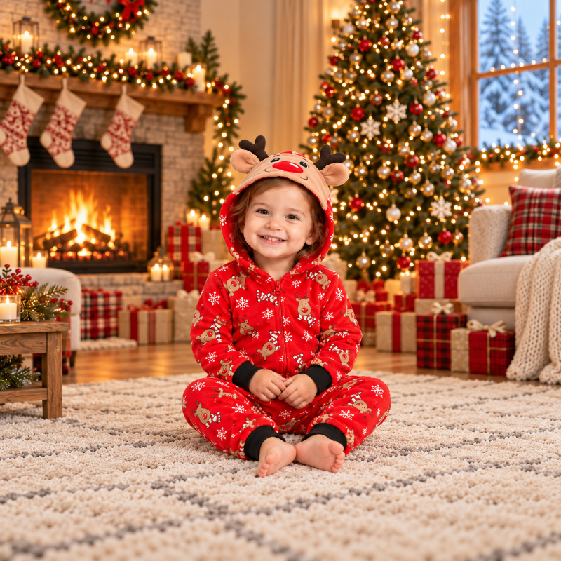 Reindeer Snuggle Matching Family Onesies