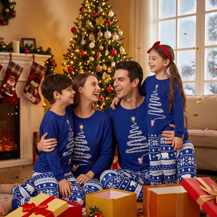 Sparkling Christmas Tree Family Matching Christmas Pajamas