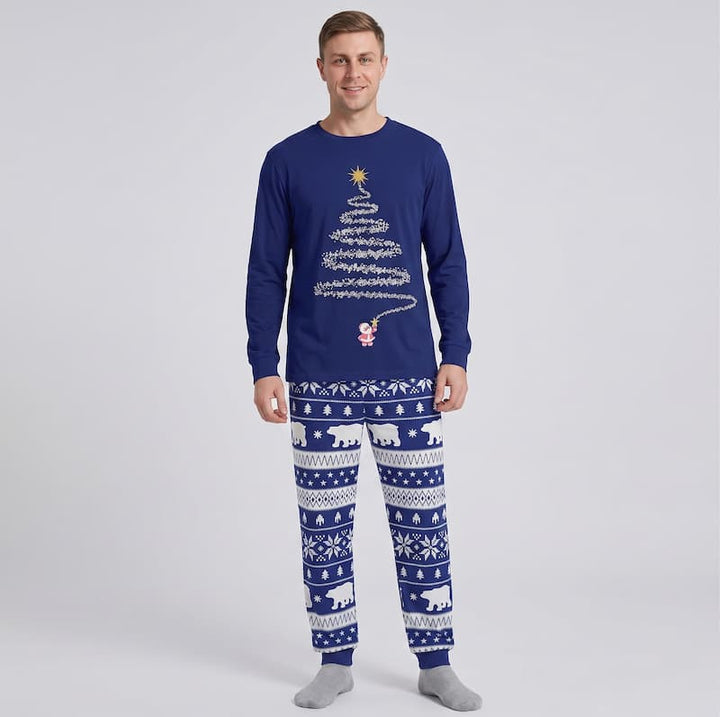 Sparkling Christmas Tree Family Matching Christmas Pyjamas Men