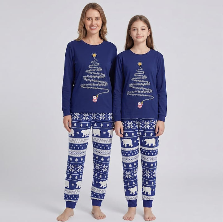Sparkling Christmas Tree Family Matching Christmas Pyjamas Women