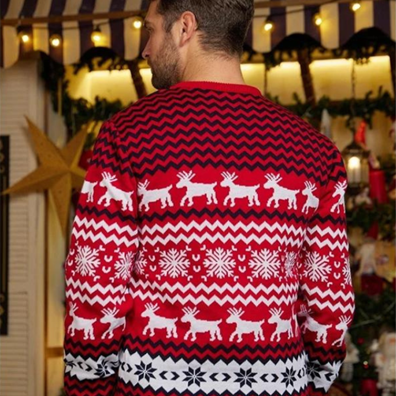 Reindeer & Snowflake Unisex Christmas Ugly Sweater
